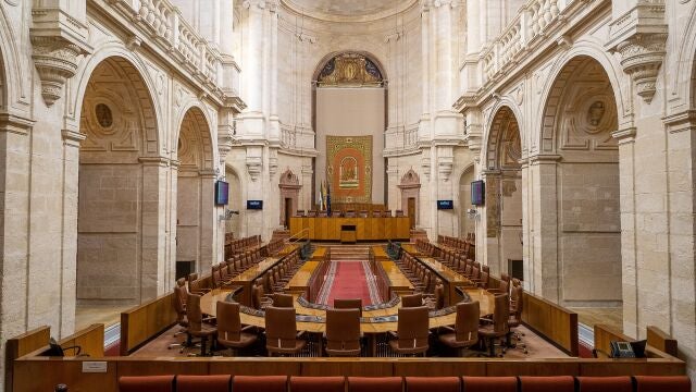 Imagen del salón de plenos del Parlamento de Andalucía