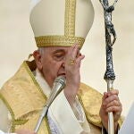 El Papa Francisco hoy, durante la beatificación de Juan Pablo I
