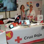 Expositor de Cruz Roja en el encuentro Startup Olé en Salamanca