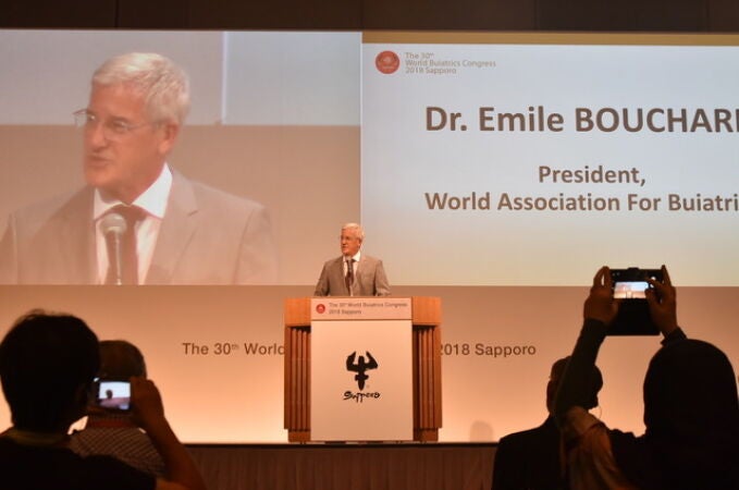 Emile Bouchard en la 30º edición del World Buiatrics Congress