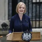 La nueva &#39;premier&#39; británica, la conservadora Liz Truss, en su primer discurso a la nación como jefa de Gobierno en Londres