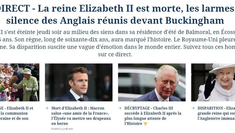 Página principal del diario Le Figaro