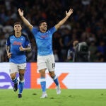 Giovani celebra el gol ante el Liverpool