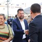 El secretario regional del PSOE, Luis Tudanca, participa en Ponferrada en el día de la Virgen de la Encina, patrona del Bierzo