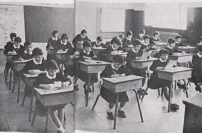 En la escuela, hacia 1960