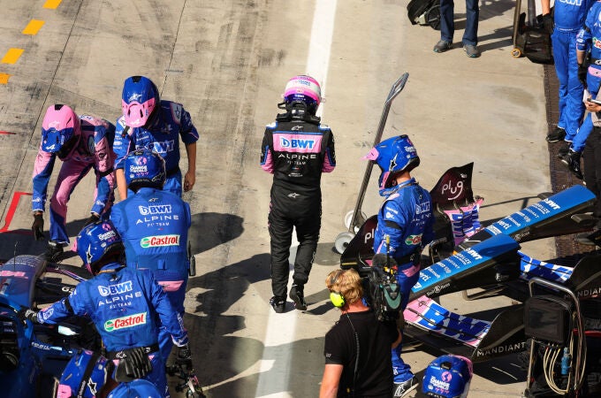 Fernando Alonso, con Alpine en un Gran Premio de F1