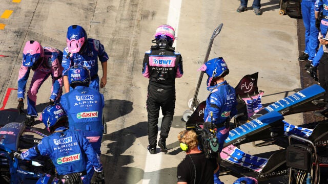 Fernando Alonso, con Alpine en un Gran Premio de F1