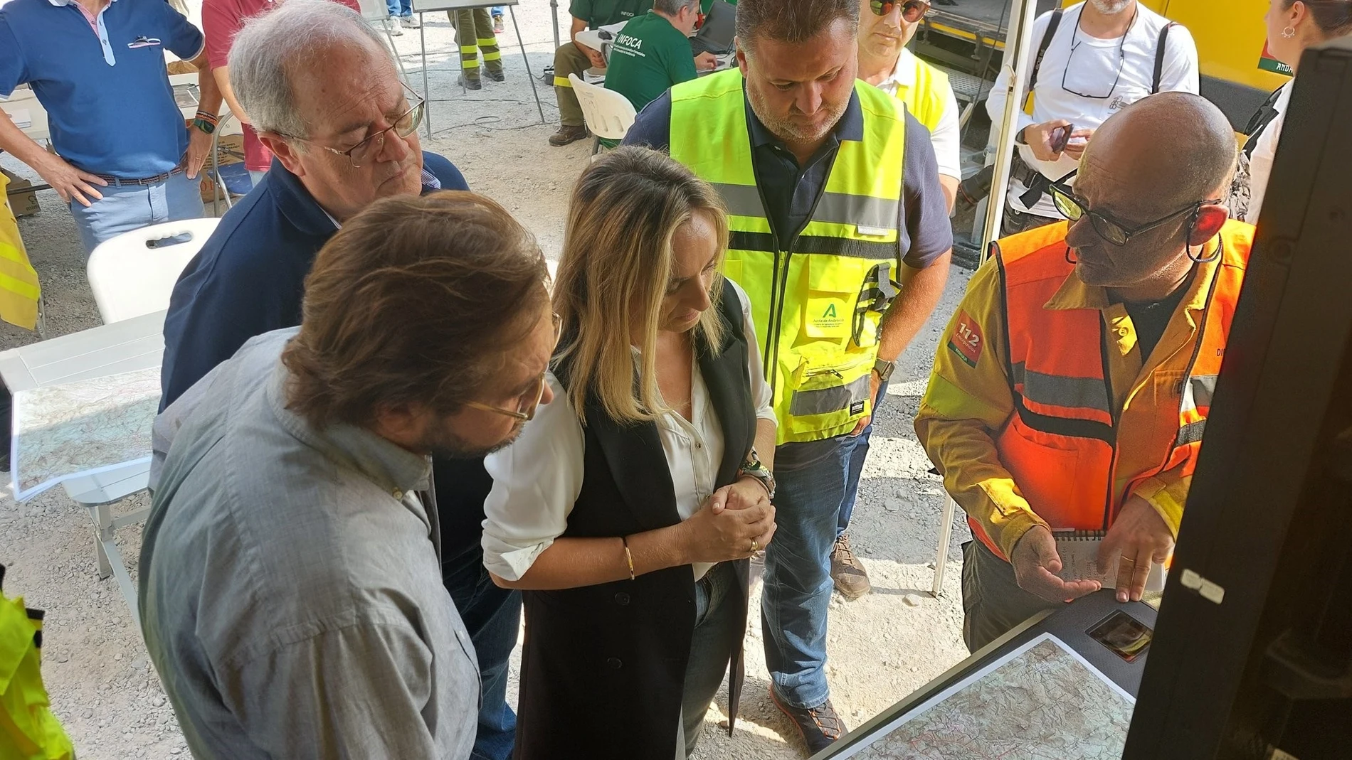 Marifrán Carazo, consejera de Fomento, en el PMA por el incendio de Los Guájares