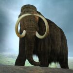Recreación de un mamut en el Royal British Columbia Museum
