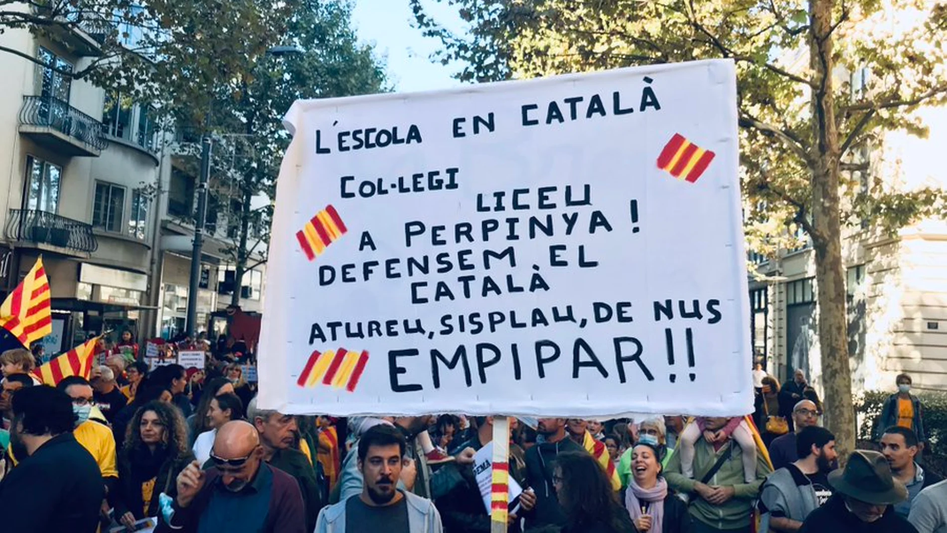 Protesta para pedir más escuela en catalán en Perpiñán