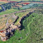 Vista aérea del castillo de Gormaz