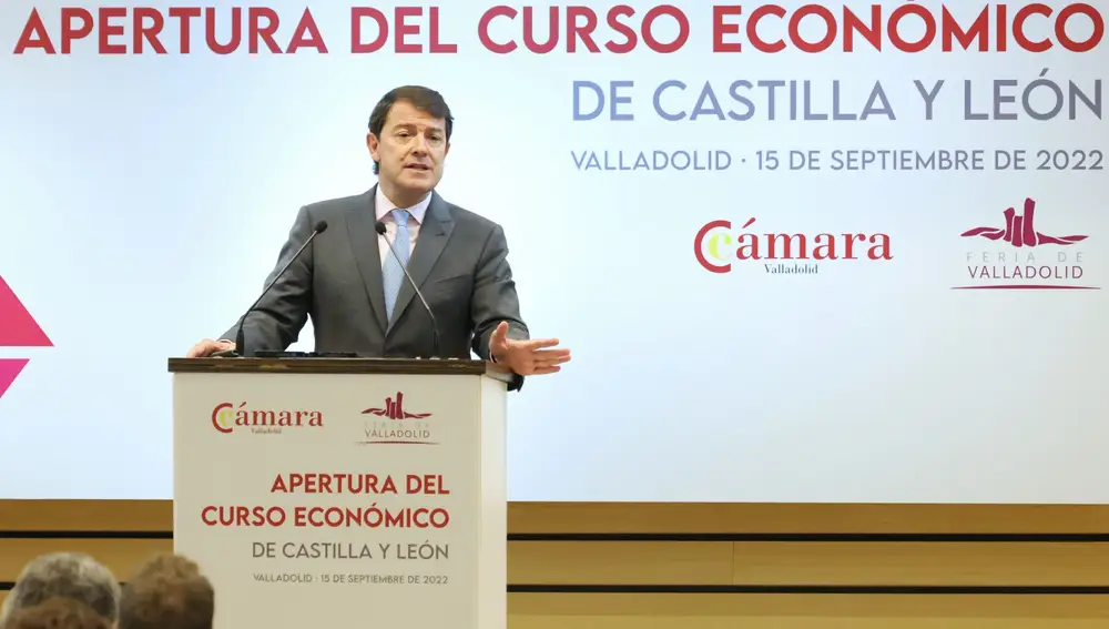 El presidente Alfonfo Fernández Mañueco interviene en la Apertura del Año Económico de Castilla y León