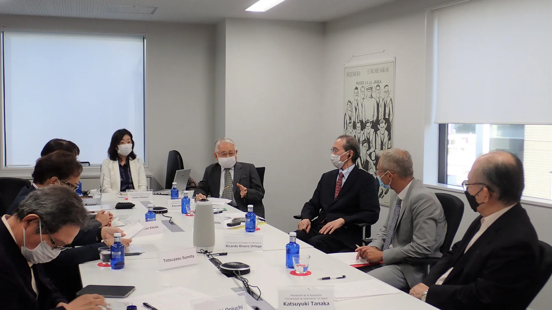 El rector de la Usal, Ricardo Rivero, durante una de sus reuniones en Japón