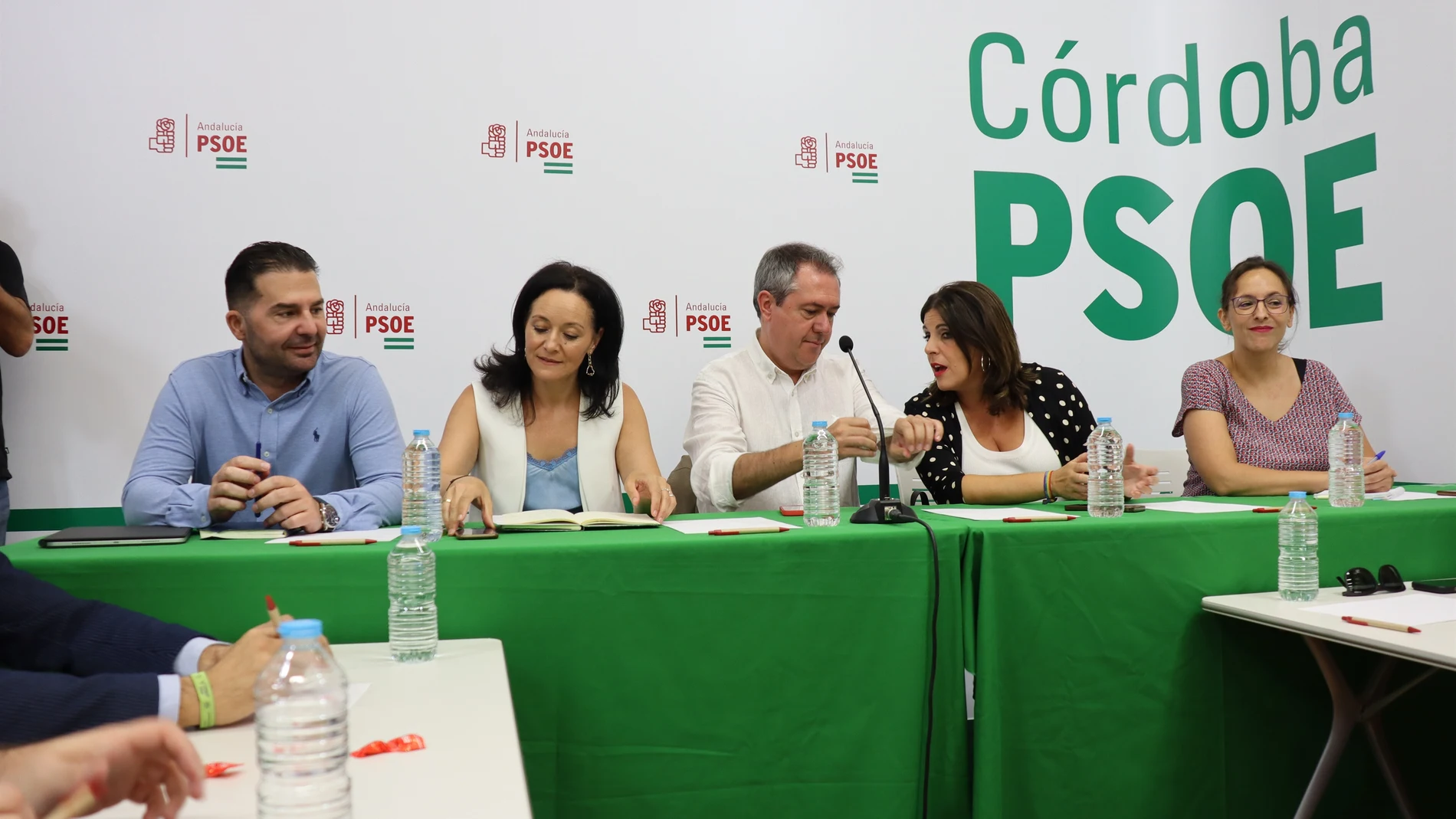 El secretario general del PSOE-A, Juan Espadas, este viernes en Córdoba en la reunión con la dirección provincial de su partido. PSOE-A 16/09/2022