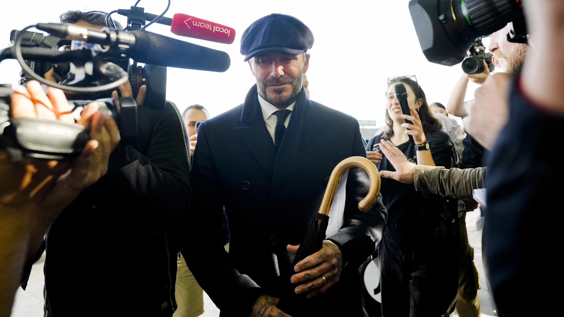 David Beckham abandona el palacio de Westminster después de dar su último adiós a la reina Isabel II