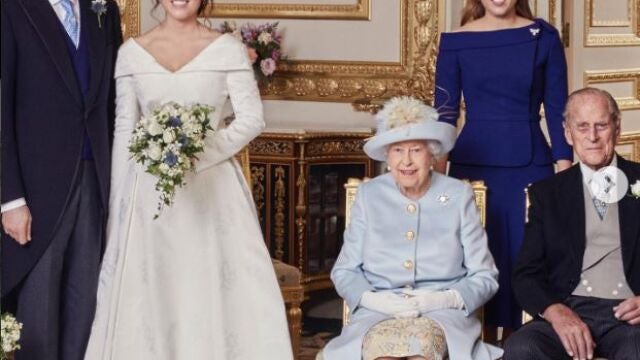 Foto familiar de la boda de la princesa Eugenia
