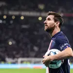 Leo Messi en un partido de Liga con el PSG.