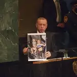 El presidente Erdogan durante su discurso ayer en Naciones Unidas