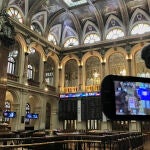 El IBEX 35, cedió 97,5 puntos, hasta 7.774,7