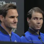 Roger Federer y Rafa Nadal en la Copa Laver