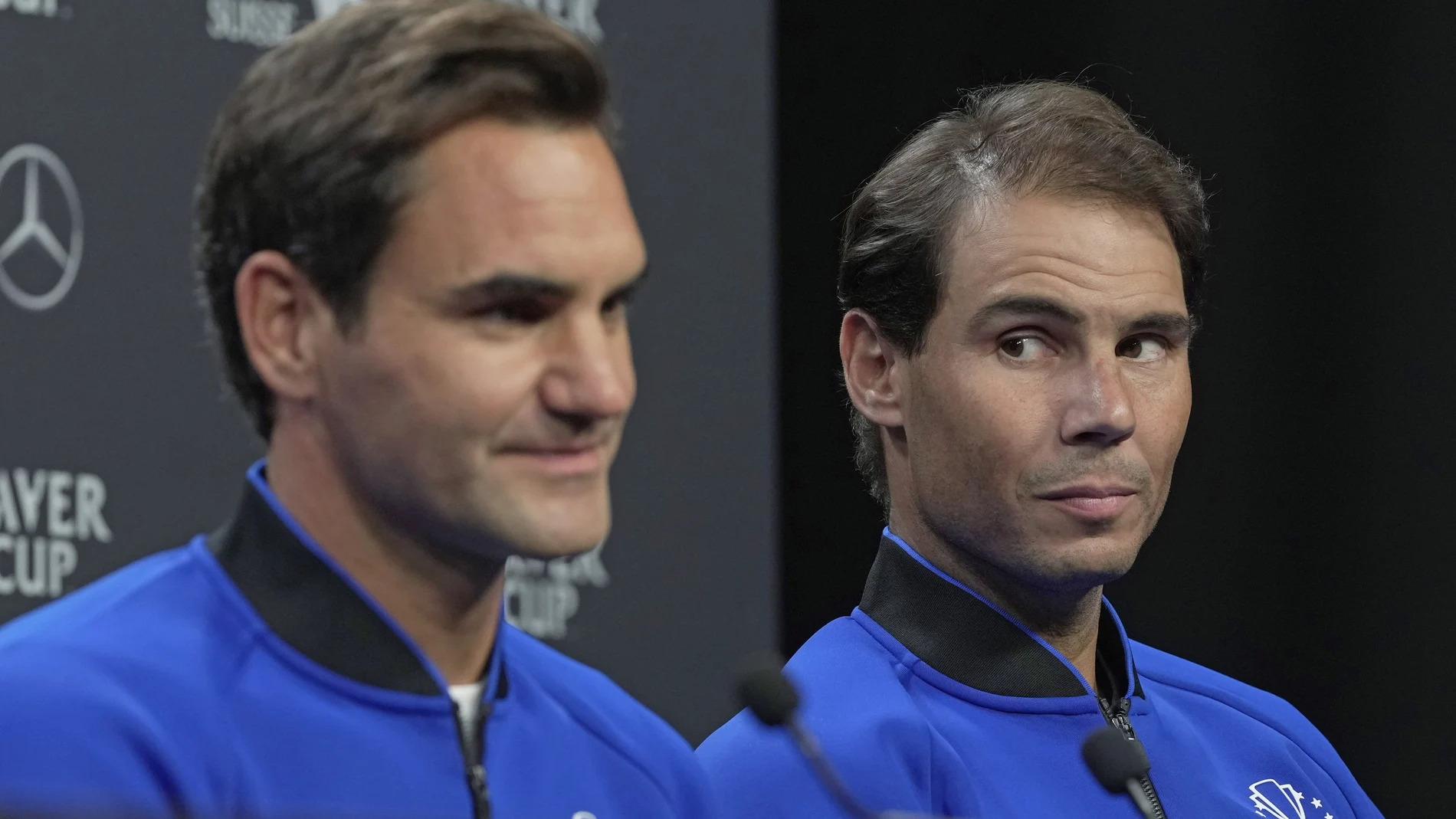 Roger Federer y Rafa Nadal en la Copa Laver