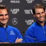 Federer y Nadal, felices de poner este broche final a la carrera del suizo