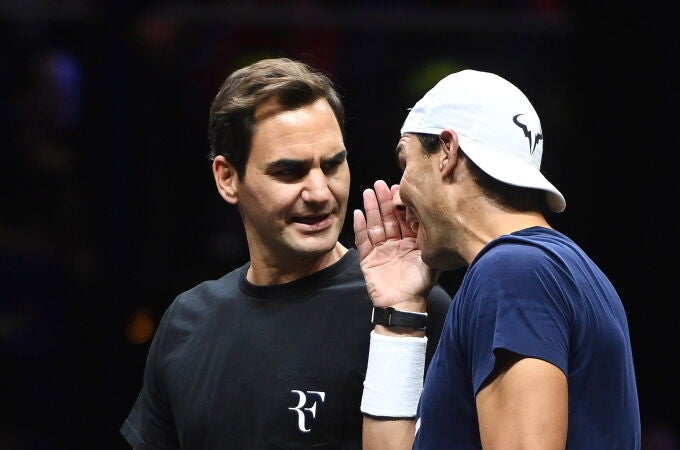 Rafa Nadal y Federer en el último partido juntos