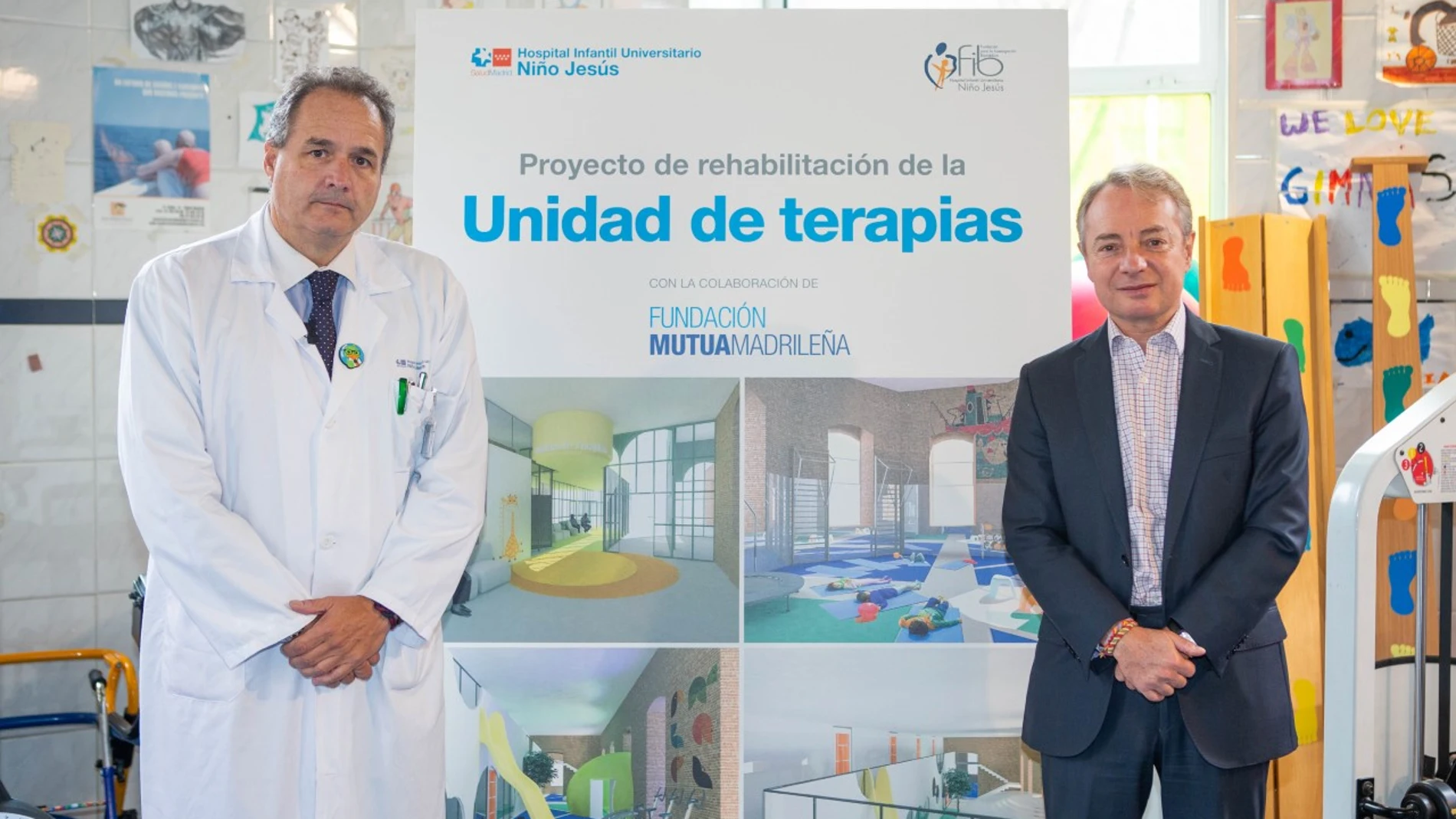 César Gómez Derch, gerente del Hospital Infantil Niño Jesús y Lorenzo Cooklin, director general de la Fundación Mutua Madrileña.