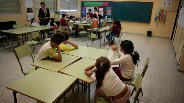 Alumnos en un colegio 