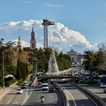 Tráfico en las inmediaciones de la Ciudad Universitaria en Madrid