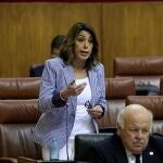 La socialista Susana Díaz, en el Parlamento andaluz