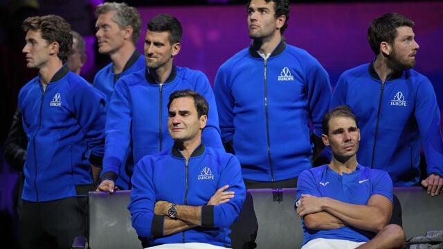 Roger Federer y Rafa Nadal, emocionados