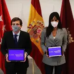 El alcalde, José Luis Martínez-Almeida, y la vicealcaldesa, Begoña Villacís, presentan el proyecto de presupuestos 2021