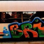 Imagen de un gratifi en el vagón de un tren