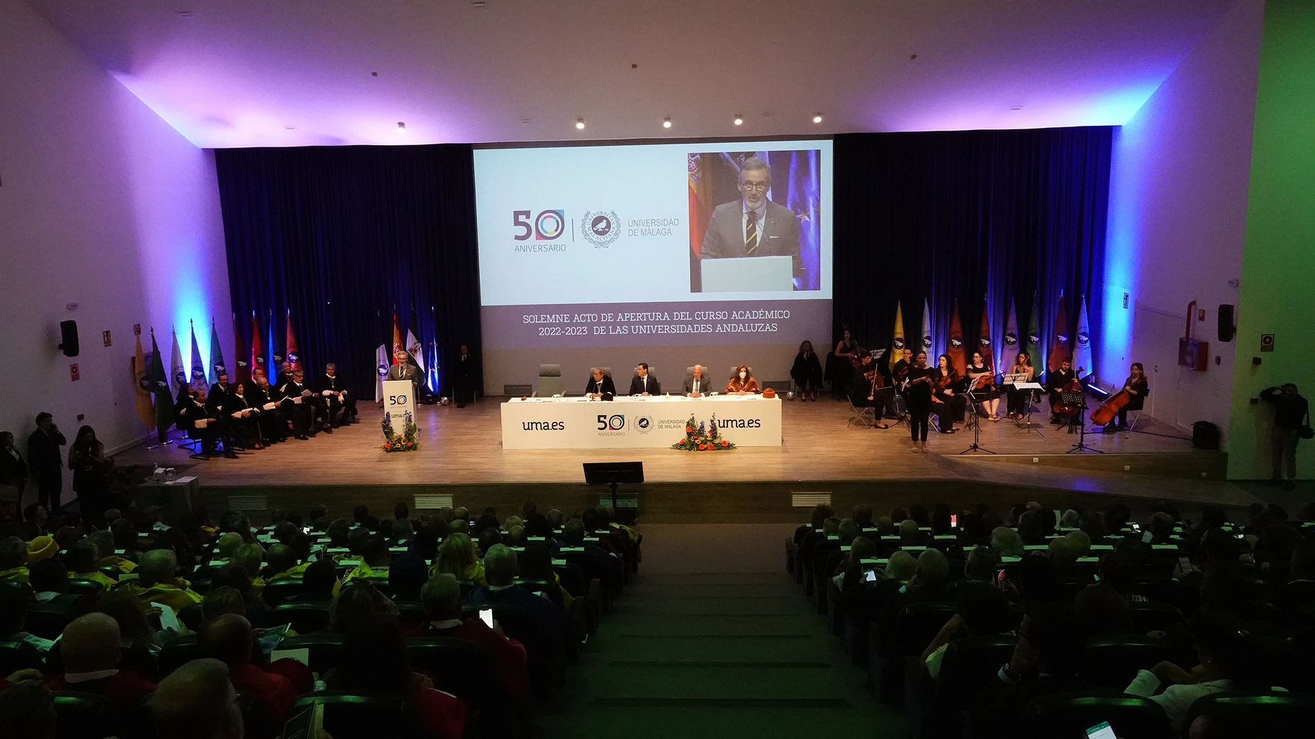 Acto de apertura del curso 2022-2023 de la Universidad de Málaga
