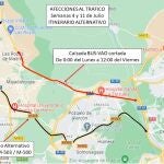 El BUS-VAO de la A-6 sufrirá cortes al tráfico por obras de rehabilitación del firme