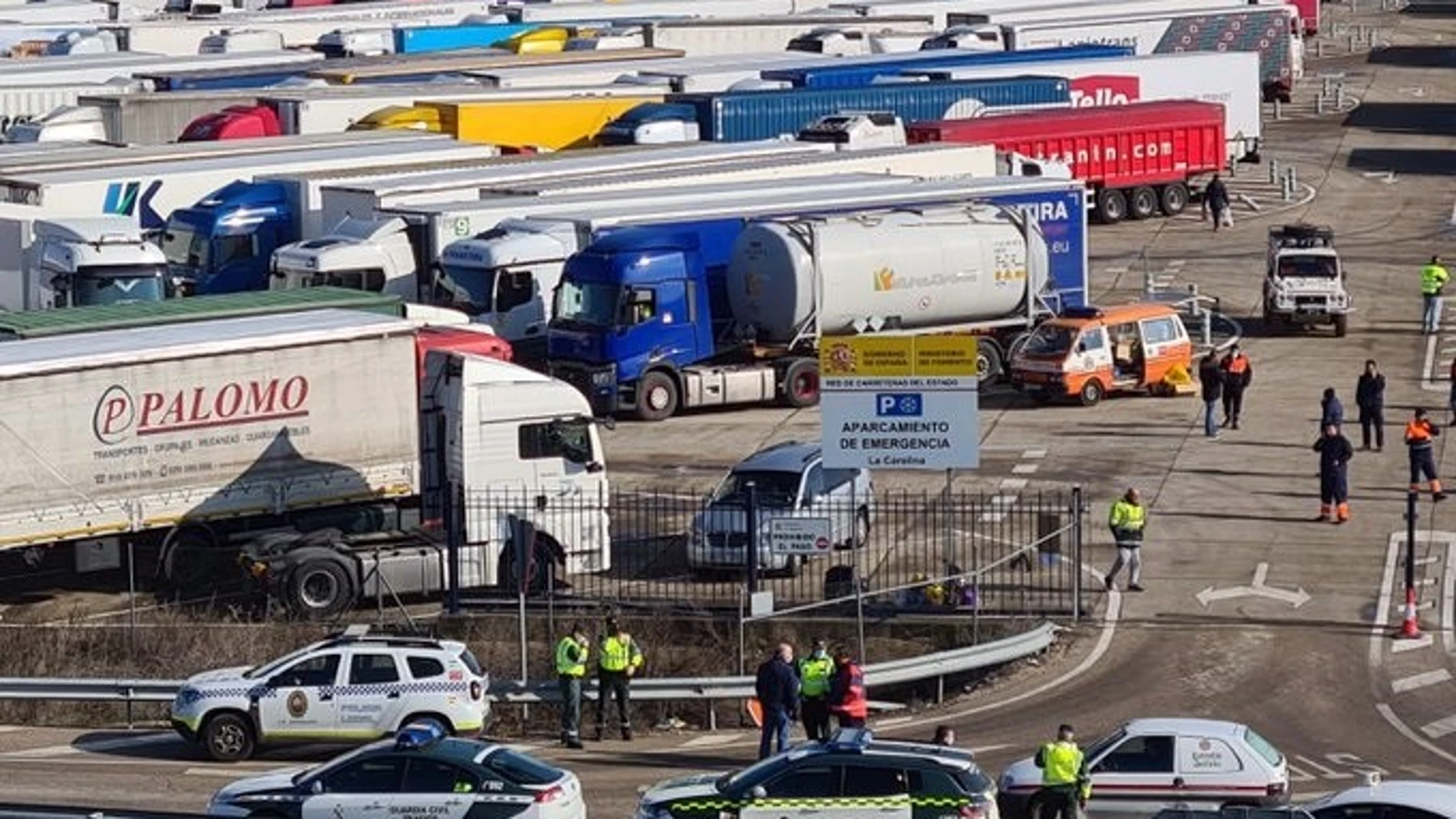Camioneros embolsados en áreas de servicio de Jaén