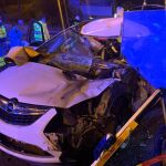 Conductor atrapado tras accidente