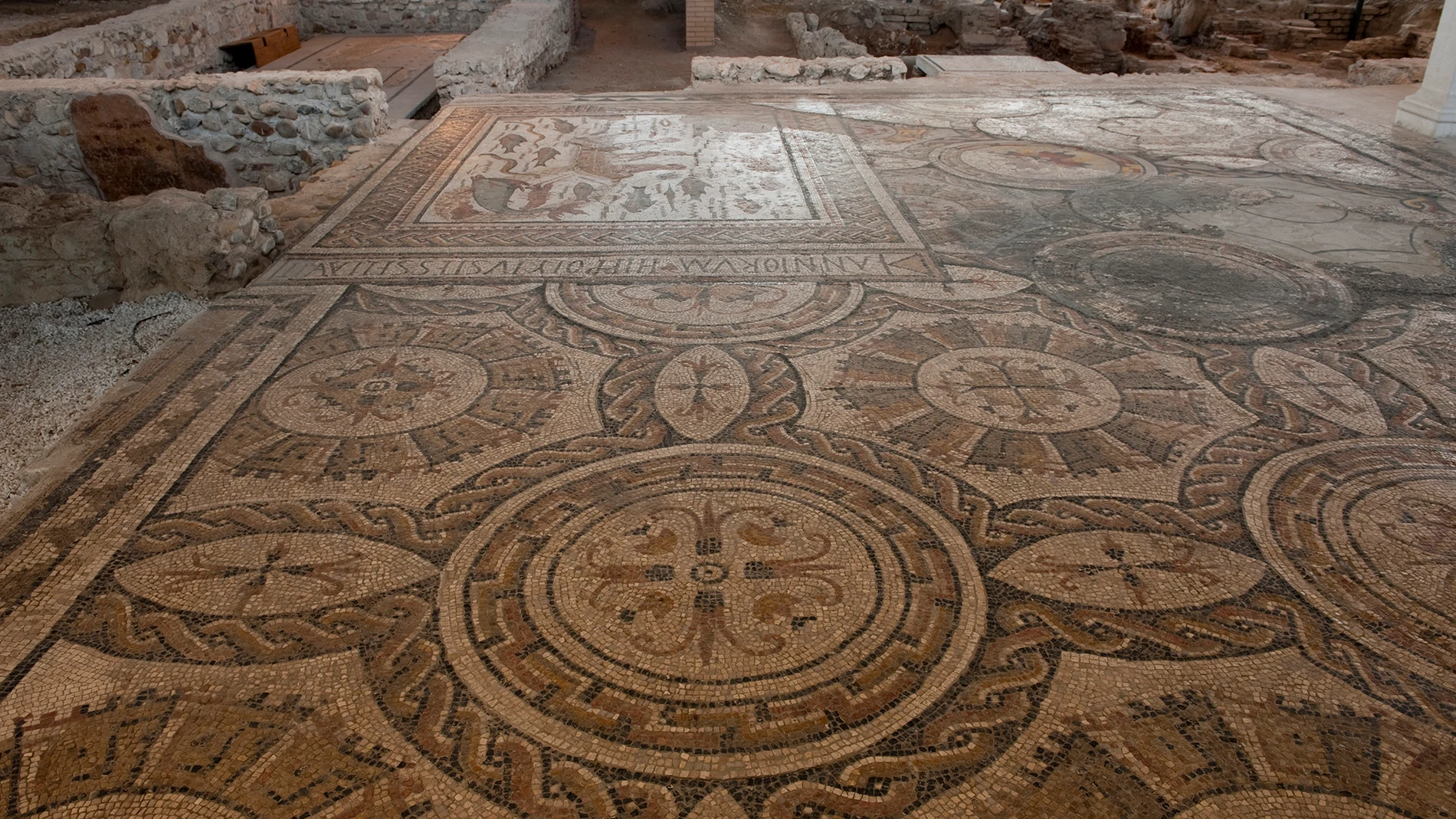 Mosaico en la Casa Romana de Hippolytus