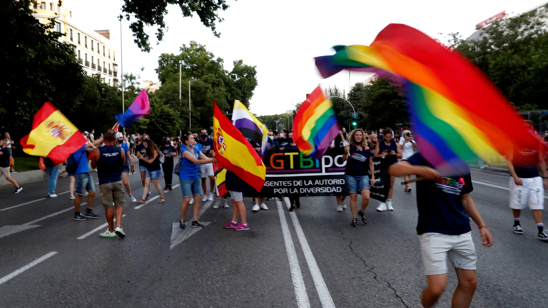 Un momento de la marcha del Orgullo LGTBI en Madrid