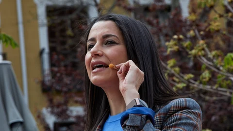 La líder de Ciudadanos, Inés Arrimadas durante la presentación de Edmundo Bal como candidato a la presidencia de la Comunidad de Madrid