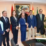El presidente de la Junta, Juanma Moreno, durante la última jornada de su viaje oficial a Marruecos