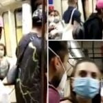 Imagen del agresor del Metro de Madrid a un enfermero que le recriminó no llevar mascarilla