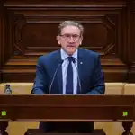 El consejero de Economía, Jaume Giró, en el Parlamento catalán