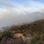 Imagen del incendio que se ha declarado en Juviles, en la provincia de Granada