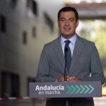 El presidente de la Junta, Juanma Moreno, en Marbella