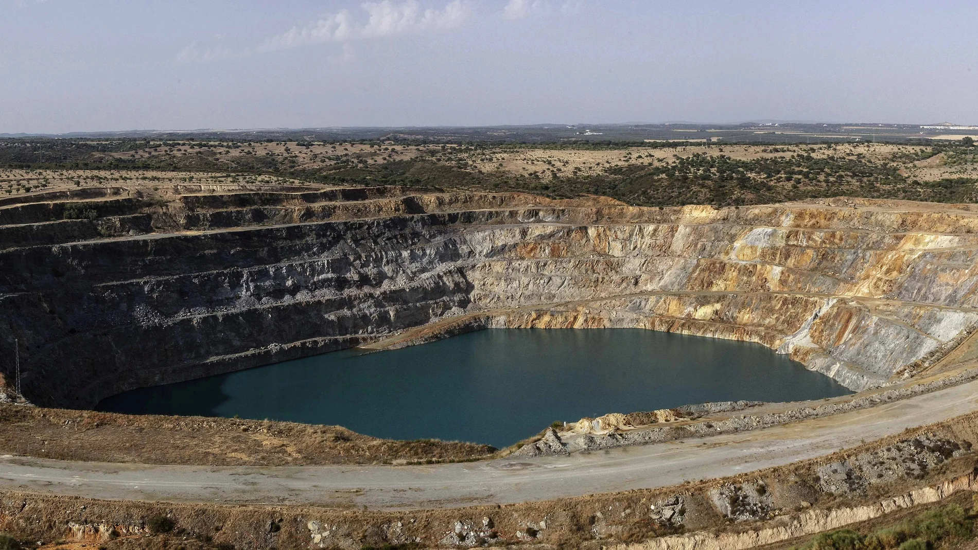 Vista de la mina sevillana de Aznalcóllar, cuya adjudicación acabó en los tribunales