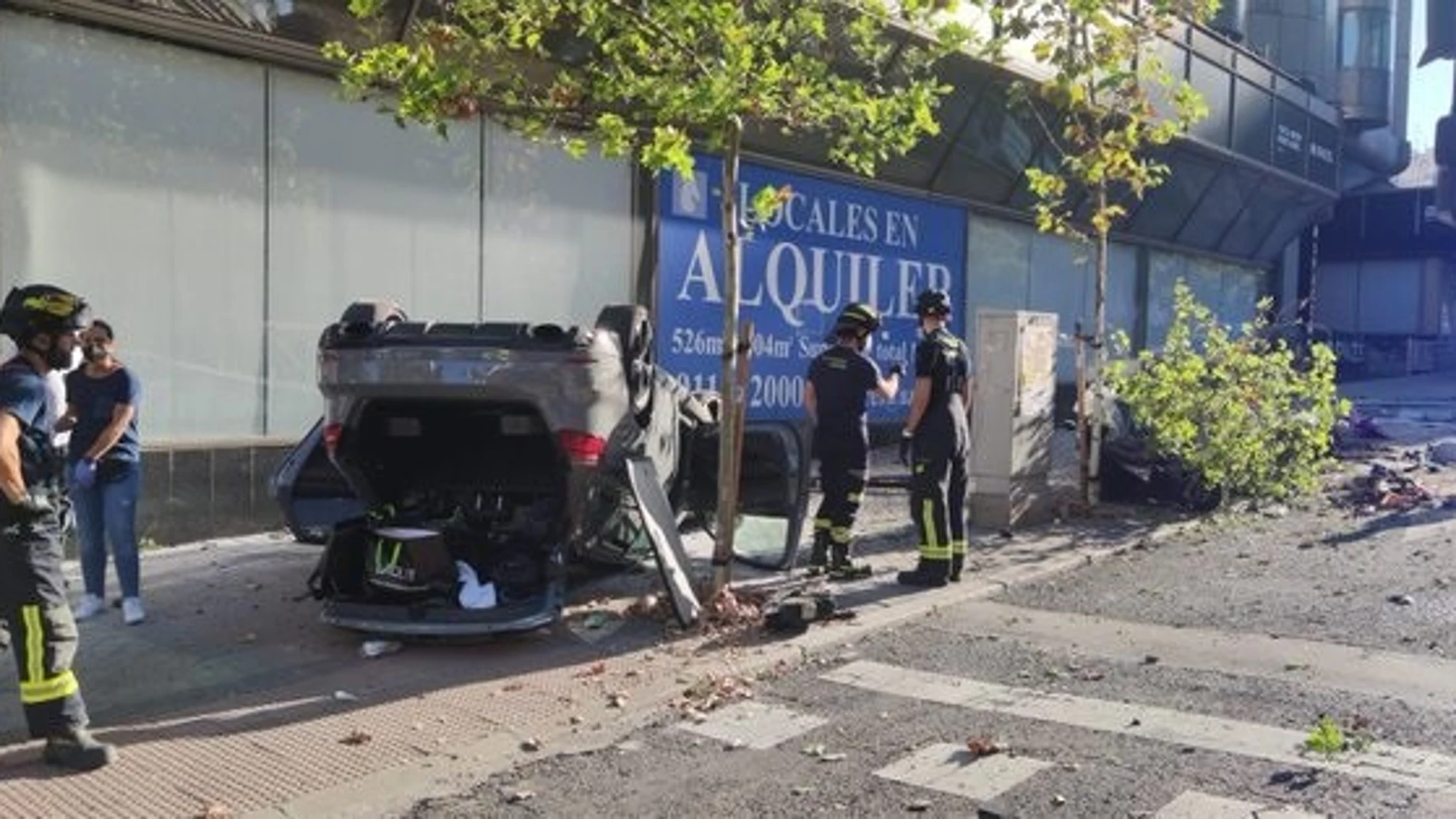 Accidente en la calle María de Molina de Madrid