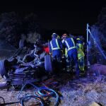 Así quedo el coche tras el accidente en Valdemorillo