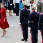 La Reina Letizia, acompañada por el alcalde de Madrid, José Luis Martínez-Almeida, preside el acto de conmemoración de la festividad de San Juan, patrón de la Policía Municipal